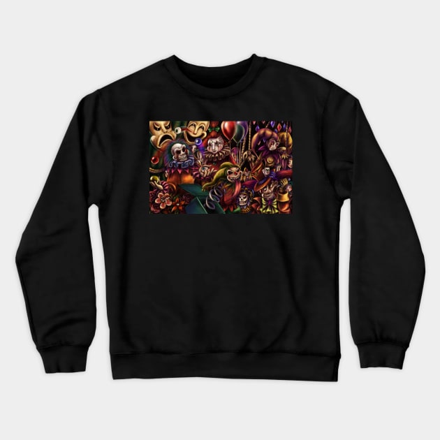 Coulrophobia (Colored) Crewneck Sweatshirt by kaemcspadden@gmail.com